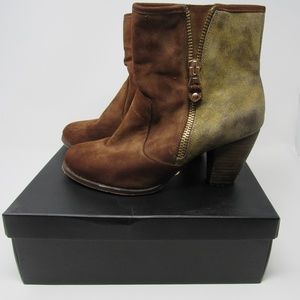 Wanted Brown and Tan Booties